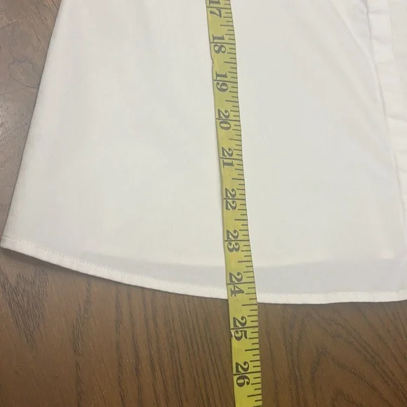 HALSTON Bell Sleeve White Top - Picture 8 of 10